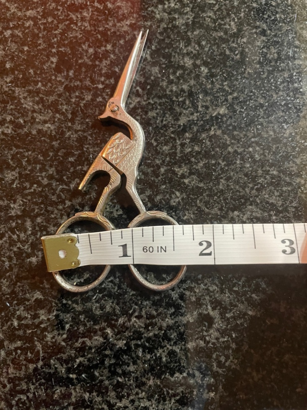 VTG Silver Stork Embroidery Scissors - Silver tone - no marking - Picture 5 of 5